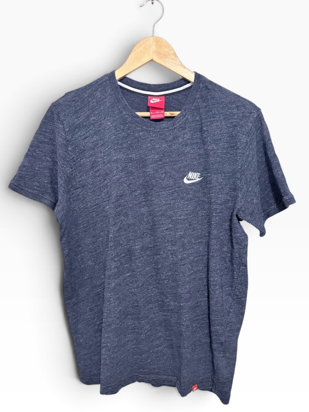 Nike Men's Heather Navy Short Sleeve Crew Cotton Tee Size XL